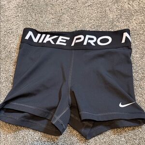 Nike Black Women’s Pro Bike Shorts with White Swoosh